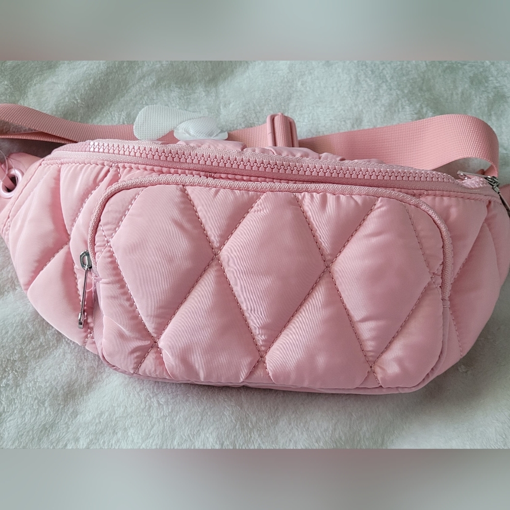 Pink Quilted Women's Bag Cross Body or Belt Bag